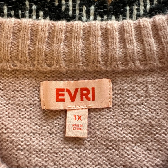 Evri Sweater Pale Rose Pink size 1X Women - Picture 4 of 10